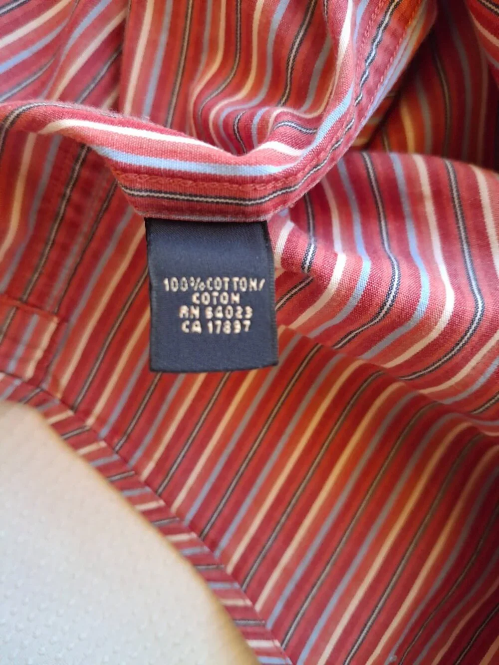 Banana Republic Mens Pink Stripe Button Front Dress Shirt Long Sleeve Cotton XL